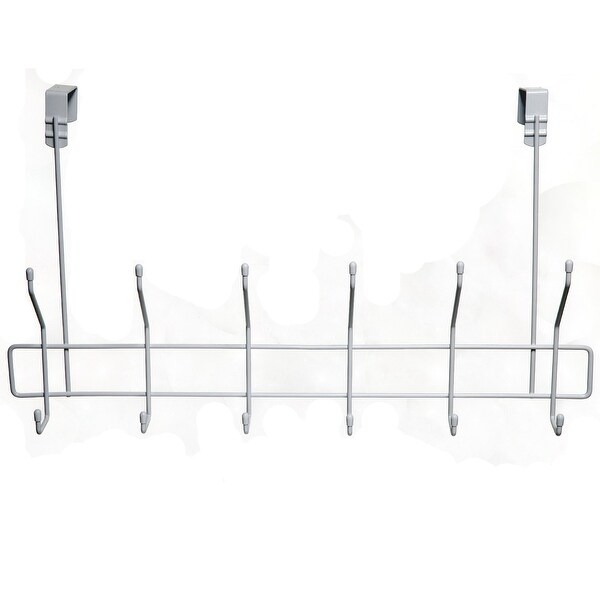 Homebasix SS-HG6-50-PE-3L Door Hanger, 6 Hook, White