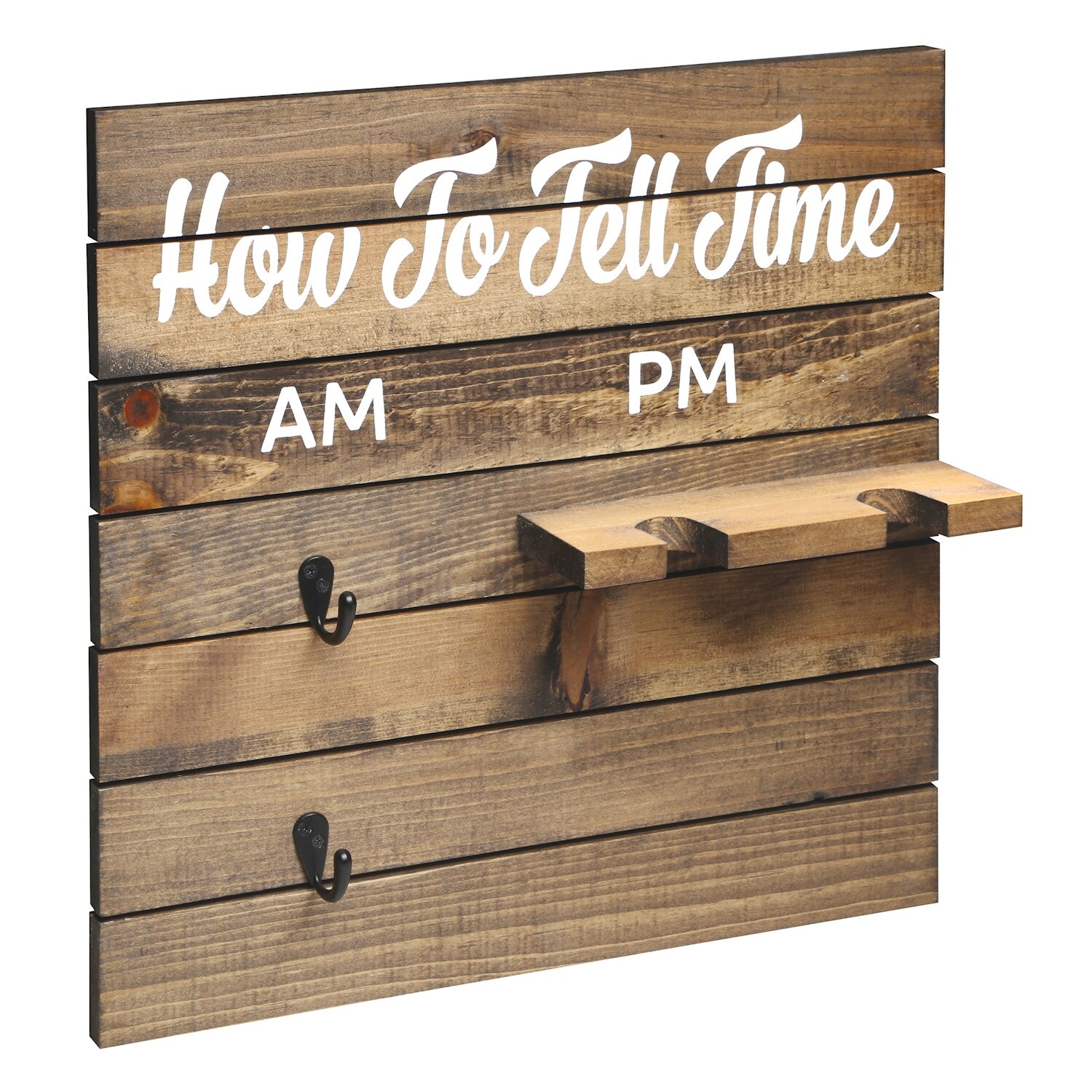 Shop Sawdust City Coffee Mug Wine Glass Shelf How To Tell Time Am Pm Wooden Wall Mount Drinkware Storage Rack On Sale Overstock 31805324