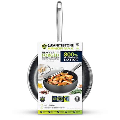 Granitestone Armor Max 4 Qt Deep Saute Pan with Lid