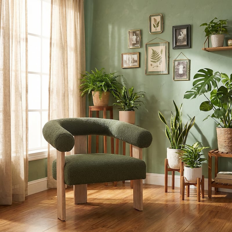 Accent Chair/Armchair Living Room Chair with Solid Wood Frame