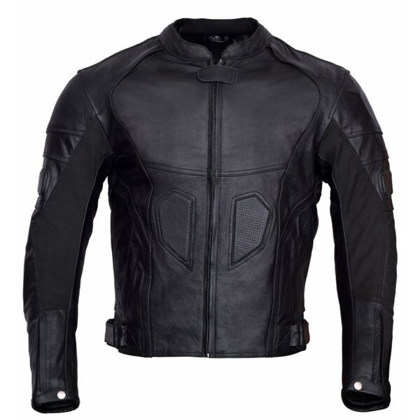 Men Motorcycle Biker Armor Leather Jacket Black MBJ021 - Free Shipping ...