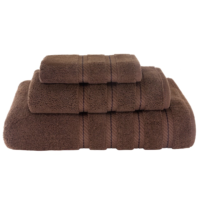 American Soft Linen 3 Piece, 100% Genuine Turkish Cotton Premium & Luxury Towels Bathroom Sets - Chocolate Brown