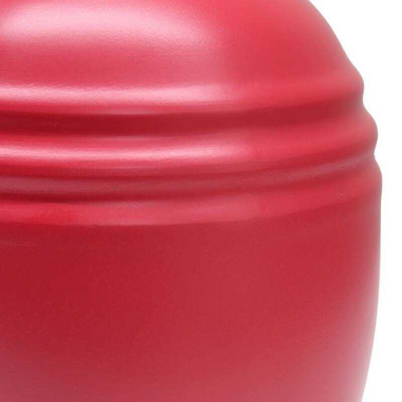 Mini Classic Jar Ceramic Table Lamp with White Drum Shade - 19.5" - Red