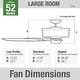 preview thumbnail 9 of 18, Hunter 52" Newsome Outdoor Ceiling Fan with Pull Chain, Damp Rated