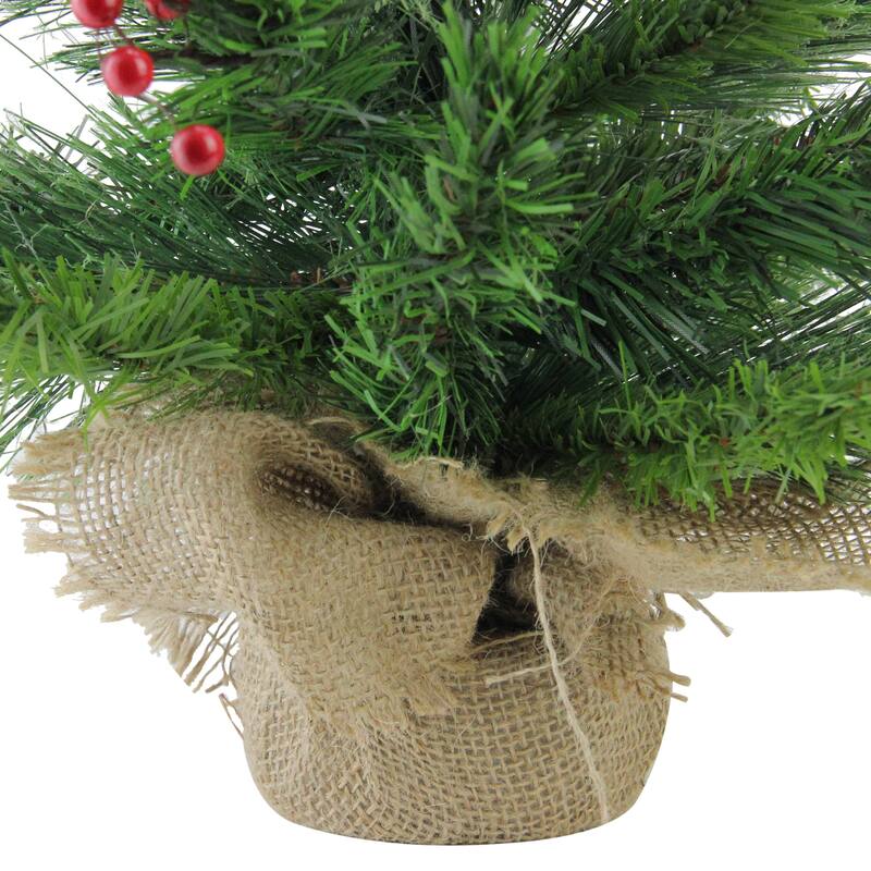Mixed Cashmere Berry Pine Medium Artificial Christmas Tree - 24" - Unlit - 2 Foot