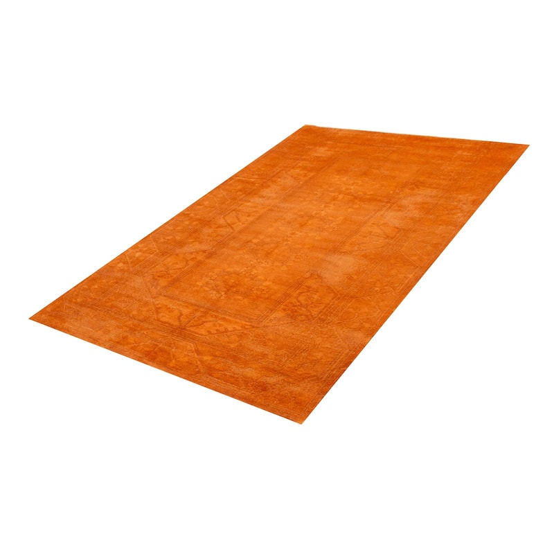 ECARPETGALLERY Hand-knotted Color Transition Burnt Orange Wool Rug - 6'8 x 10'5