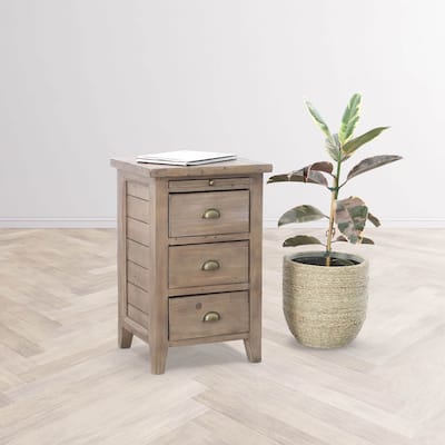 Dexter 3-Drawer Reclaimed Pine Nightstand