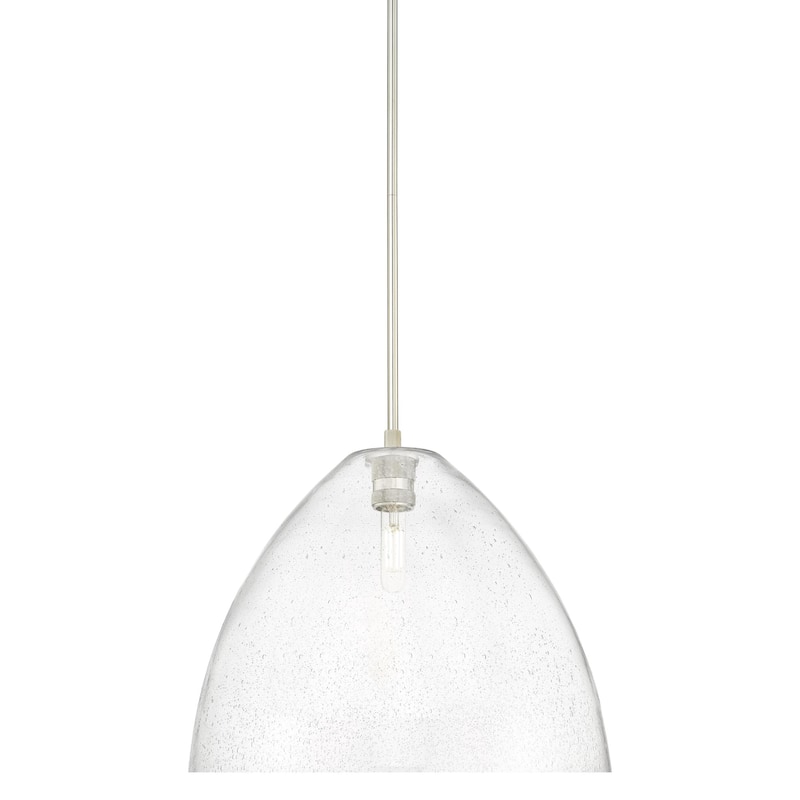 Innovations Lighting 434-1S-15-16 Crown Point Pendant Dome Crown Point - Polished Nickel / Seedy