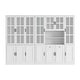 preview thumbnail 35 of 82, White Buffet Sideboard & Curio Bookcase Cabinet with Glass Doors