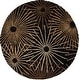 preview thumbnail 2 of 2, Hand-tufted Brown Contemporary Genrich Wool Abstract Area Rug - 6' Round