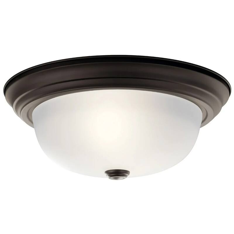 Kichler 2 Light 13" Wide Flush Mount Bowl Ceiling Fixture - Olde Bronze