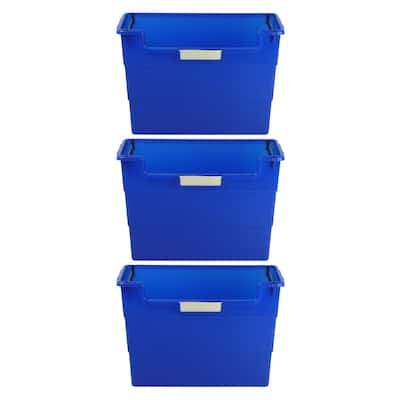Romanoff Desk Top Organizer, Blue, Pack of 3
