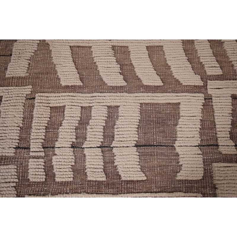 Moroccan Oriental Large Area Rug Handmade Wool Carpet - 11'8"x 16'2"