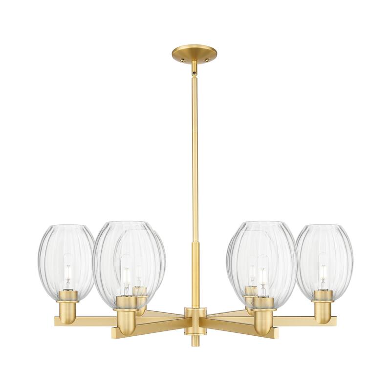 Innovations Lighting Downtown Urban - Preston - 6 Light 24" Bell Shade Stem Hung Chandelier