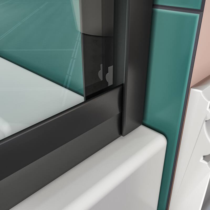 Elegant Double Sliding Shower Door 46.5 in.- 48 in. W x 72 in. H (Shower Base is not included)