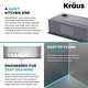 preview thumbnail 69 of 150, KRAUS Kore Workstation Drop-In Stainless Steel Kitchen Sink
