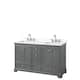 Option Dark Gray, Chrome Trim, White Quartz Top