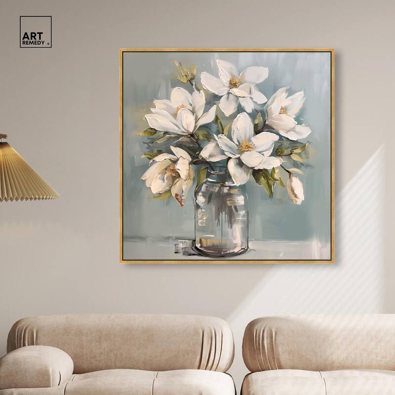 Prismatic Floral and Jar Canvas by Art Remedy
