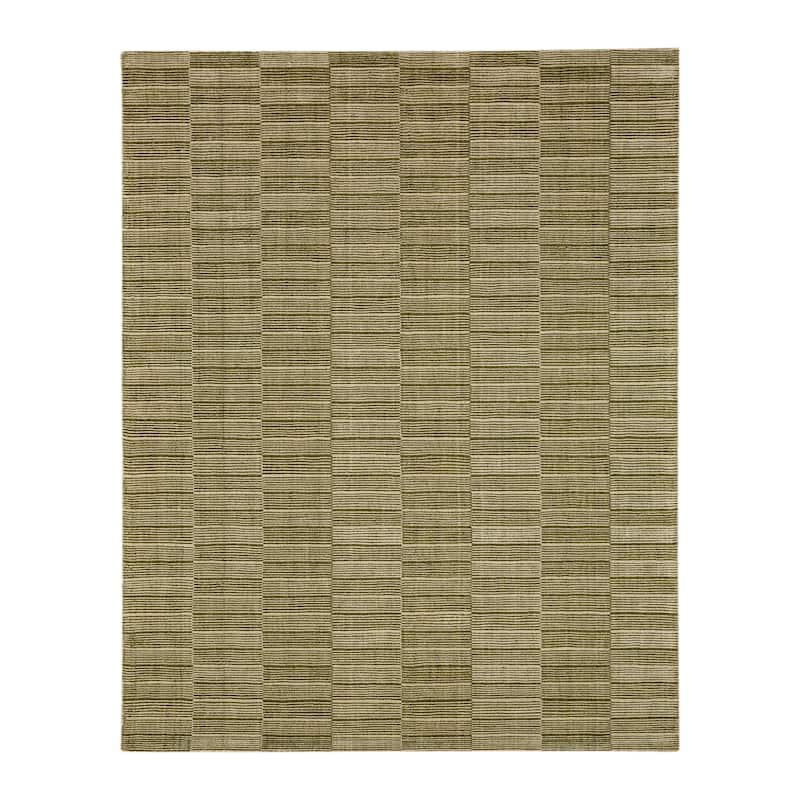 Karastan Broken Stripe Area Rug By Bobby Berk - 5' x 8' - Green - Runner/Rectangle
