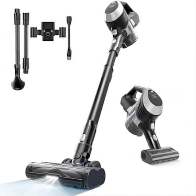 Bagged Cordless Stick Vacuum with HEPA Filter and Large LED Display