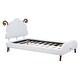 preview thumbnail 25 of 54, Upholstered Bed with Cute Shape Headboard Design Platform Bed for Toddler Kids Boys Girls Children Bed Wood Slat Support Bed