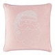 preview thumbnail 1 of 0, Sparkles Home Santa Rhinestone Pillow Blush Velvet - 16 x 16