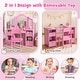 preview thumbnail 18 of 18, Costway Kids Vanity Table & Chair Set 2-in-1 Princess Pretend Play - See Details