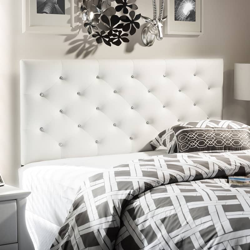 Silver Orchid Ahern Contemporary Headboard - Full - White