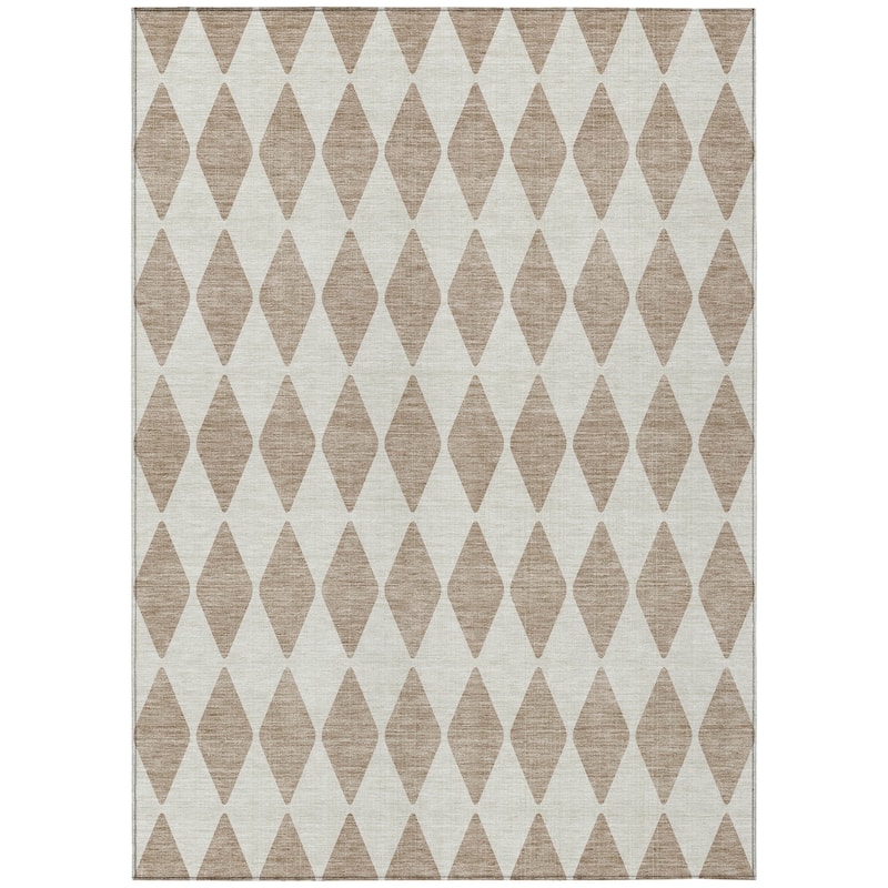 Machine Washable Indoor/ Outdoor Chantille Diamonds Rug