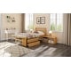 preview thumbnail 15 of 13, Twin Size Wood Platform Bed with Removable Shelves, 2-Storage Drawers, Natural