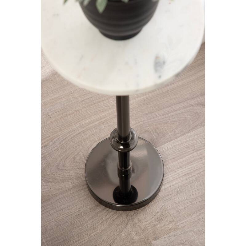 Kate and Laurel Engles Adjustable Marble Table and Plant Stand