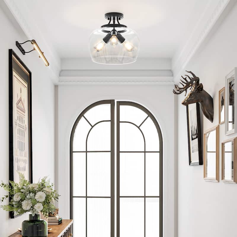 CO-Z 3-Light Semi Flush Mount Ceiling Light