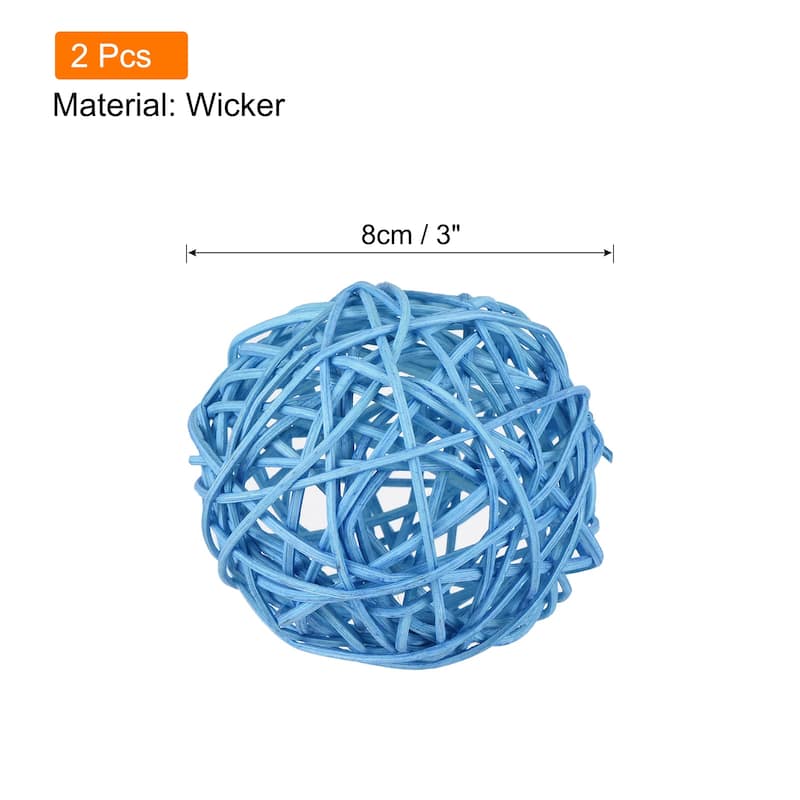 Wicker Rattan Balls 3 Inch Rattan Decorative Balls Vase Fillers