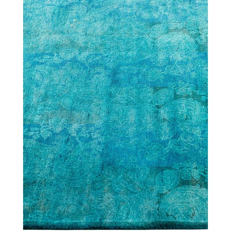 Contemporary Overdyed Wool Hand Knotted Runner - 2' 8" x 7' 10"