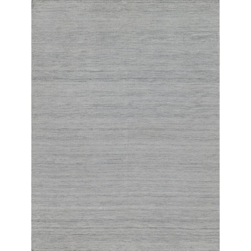 EXQUISITE RUGS Kashmir Indoor/Outdoor Flatweave PET yarn Light Silver Area Rug.