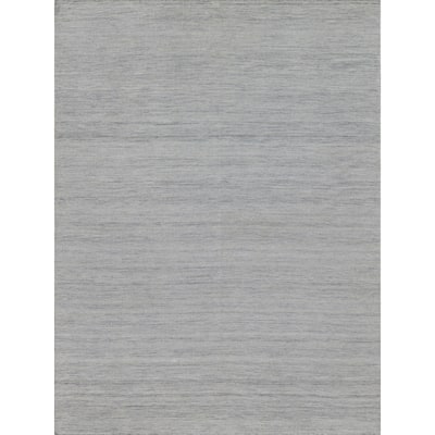 EXQUISITE RUGS Kashmir Indoor/Outdoor Flatweave PET yarn Light Silver Area Rug.