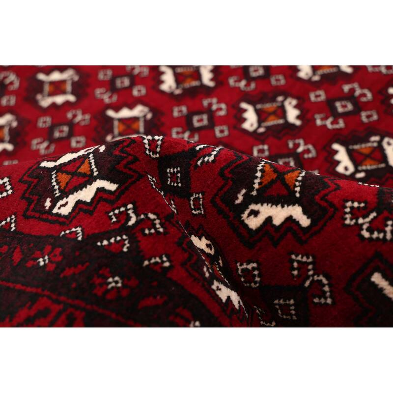 ECARPETGALLERY Hand-knotted Teimani Red Wool Rug - 3'3 x 6'2