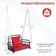 preview thumbnail 5 of 8, Costway Patio Hanging Rattan Basket Chair Swing Hammock Chair with - See Details