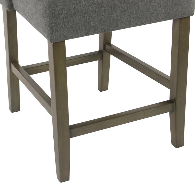 HomePop Dinah Modern 24" Counter Stool - Pewter - 24 inches - 24 inches