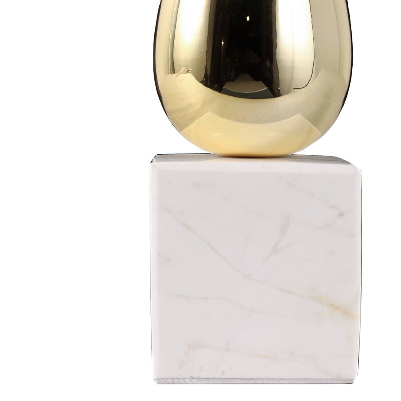 Marble Statue Elegant Floral Decorative Sculpture Object Home Decor