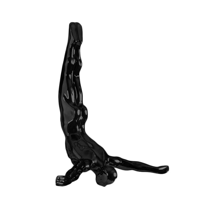 HomeRoots 7" Black Diver Resin Wall Decor