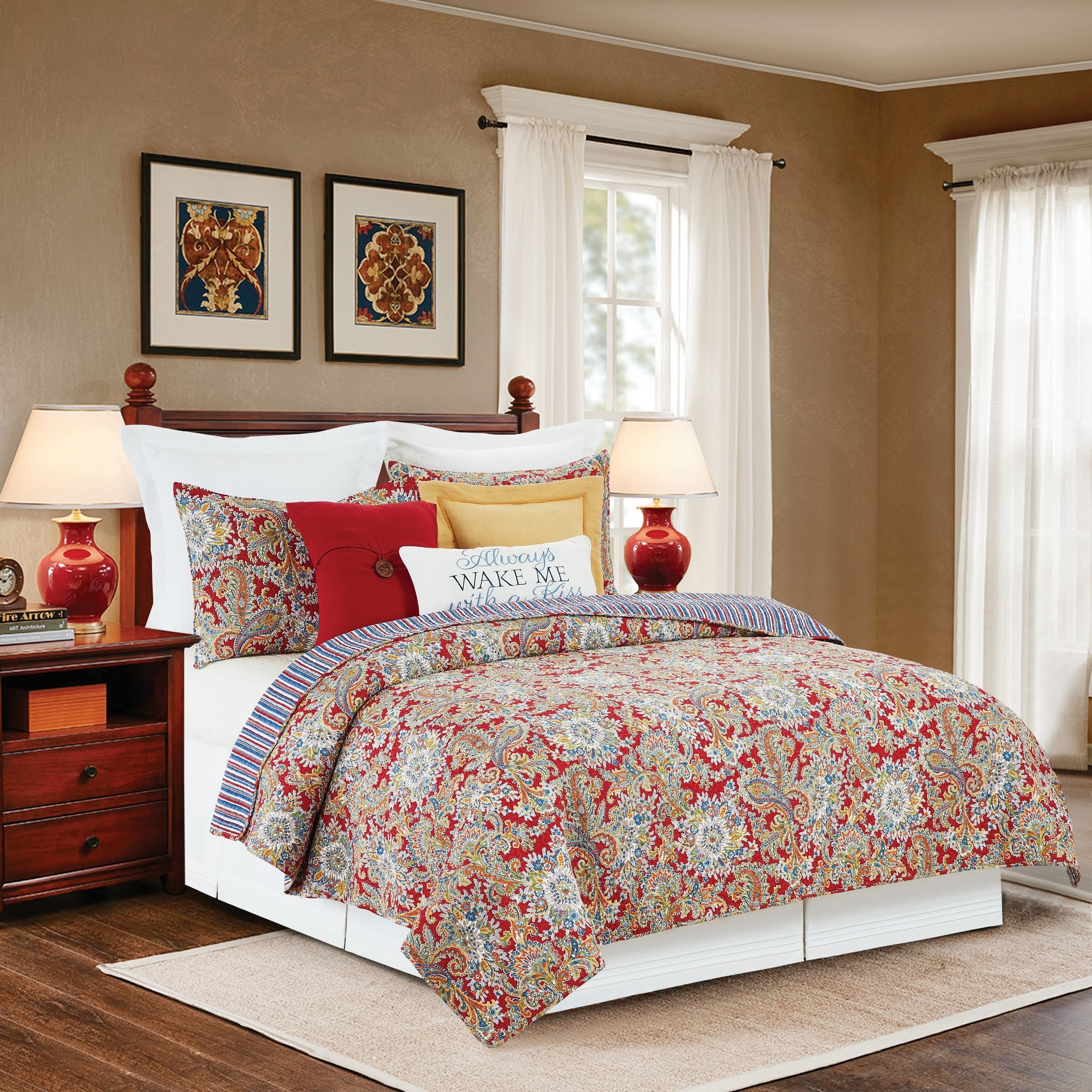 Rhapsody Paisley Cotton Quilt Set