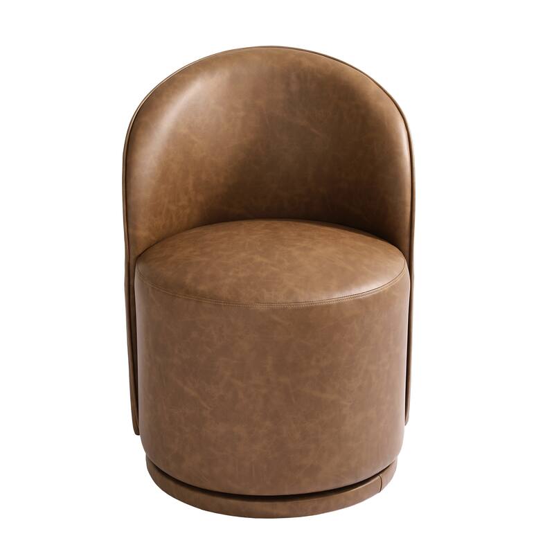 Modern Armless 360-Degree Swivel Dining Chair Barrel Chair