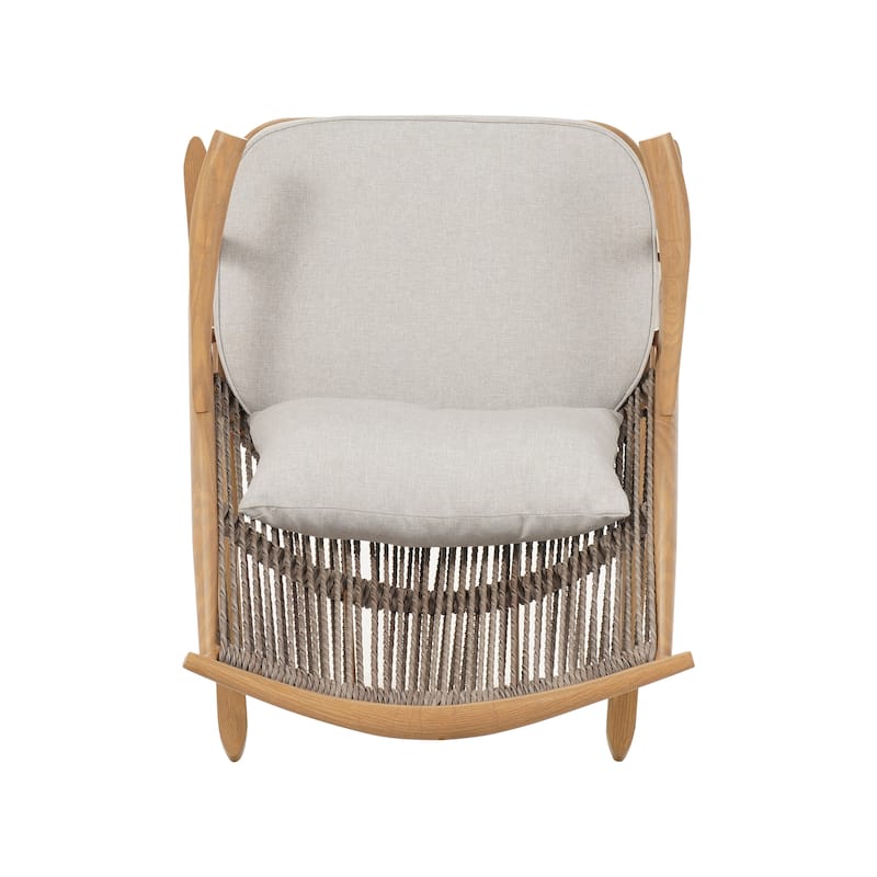 Christopher Knight Home - Auralee Iron Rattan Outdoor Rocking Chair