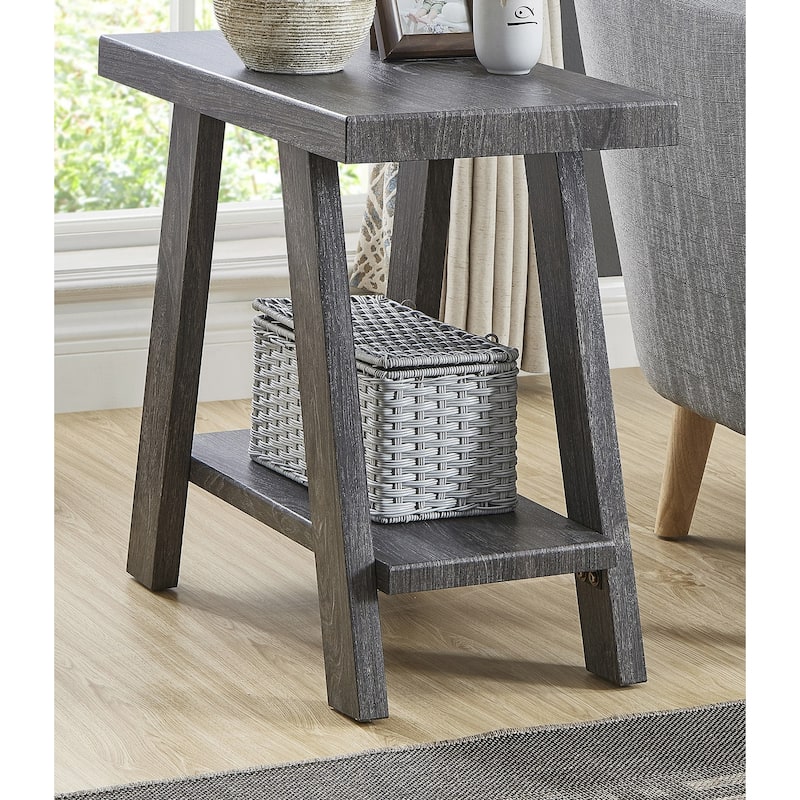 Contemporary Wood Shelf Side Table