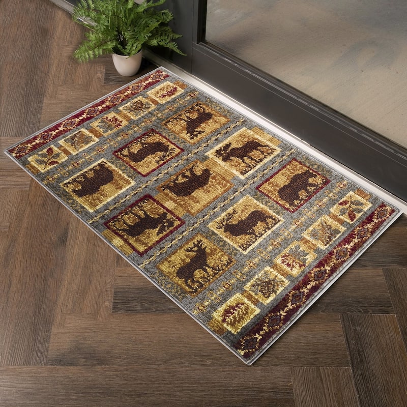 Nature's Nest GC_CBL3004 Multi Lodge Area Rug