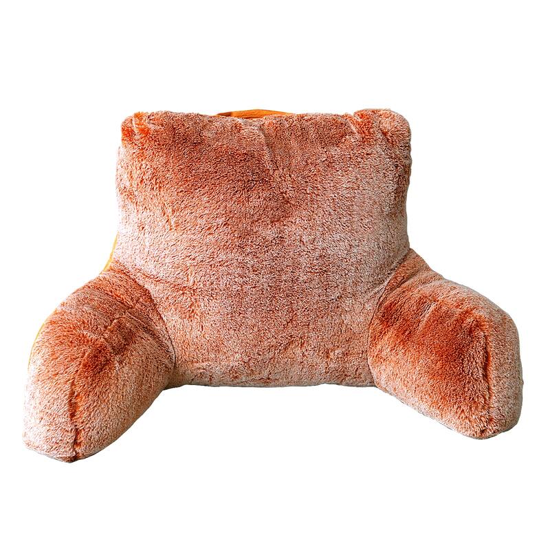Home Soft Things Tip Dyeing Light FauxFur Bedrest - 20" x 18" x 17" - Burnt Orange