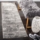 preview thumbnail 3 of 11, SAFAVIEH Lurex Yaarit Modern Abstract Polyester Rug 2' x 6' Runner - Black/Grey - Runner