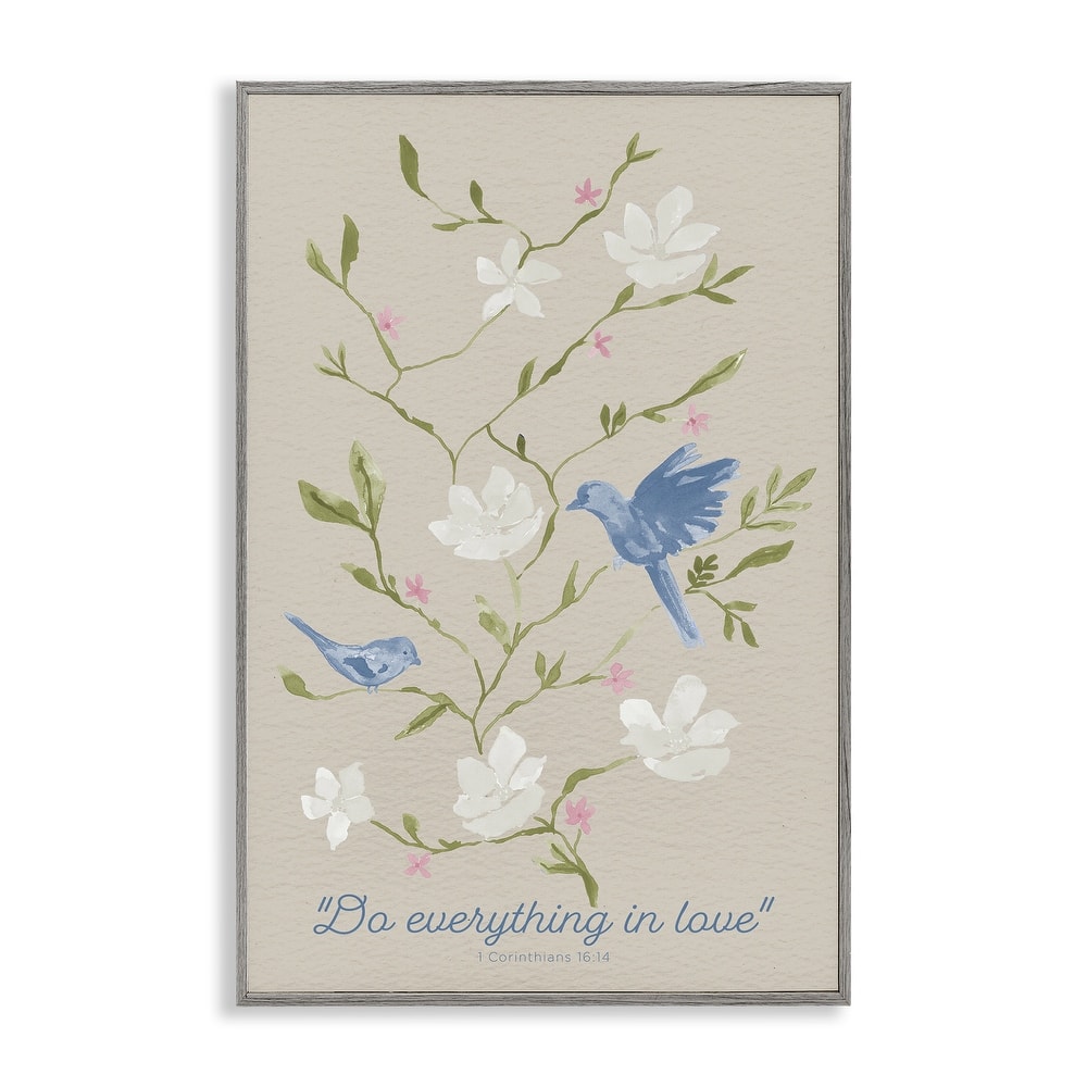 Stupell Floral Do Everything In Love Framed Giclee Art Design By Lucille Price