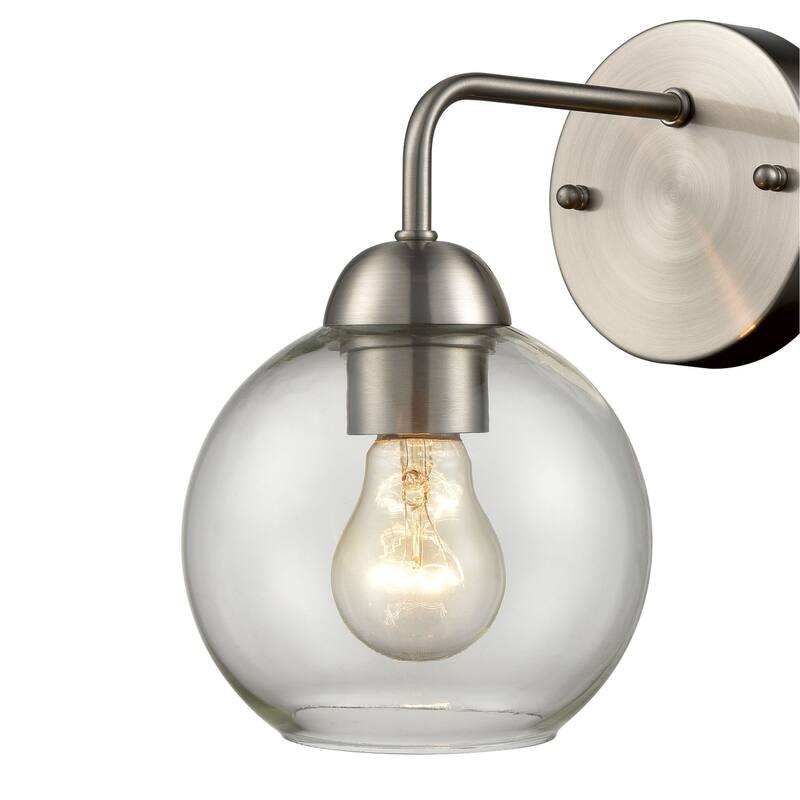 Elk Home Astoria Brushed Nickel With Clear Glass 1 Light Sconce